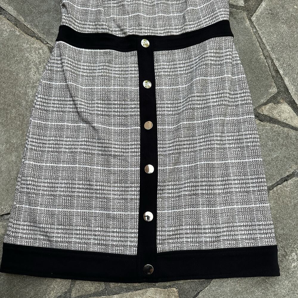 Tommy Hilfiger Dress Womens 10 Gray Plaid Sheath Career Office Glen Check - Picture 6 of 16